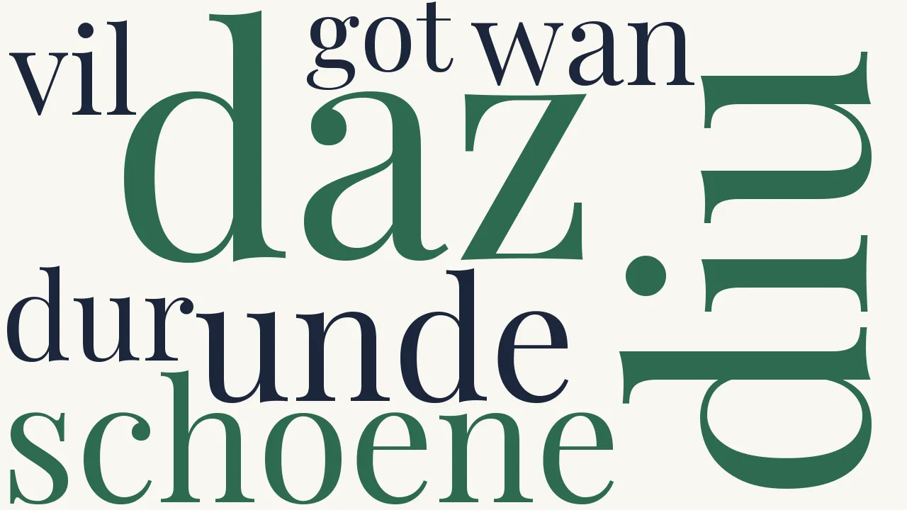 Wortwolke zu XIII.   Leitlîche blicke