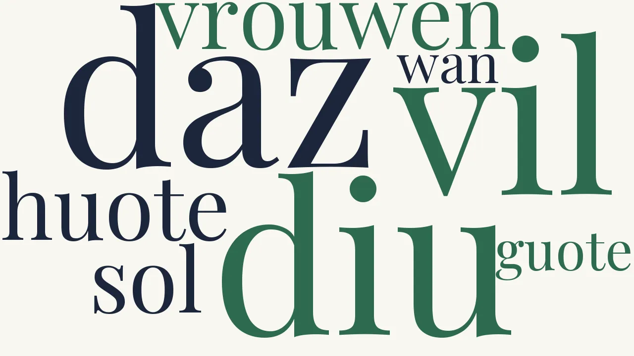 Wortwolke zu XVIII. Diu vil guote