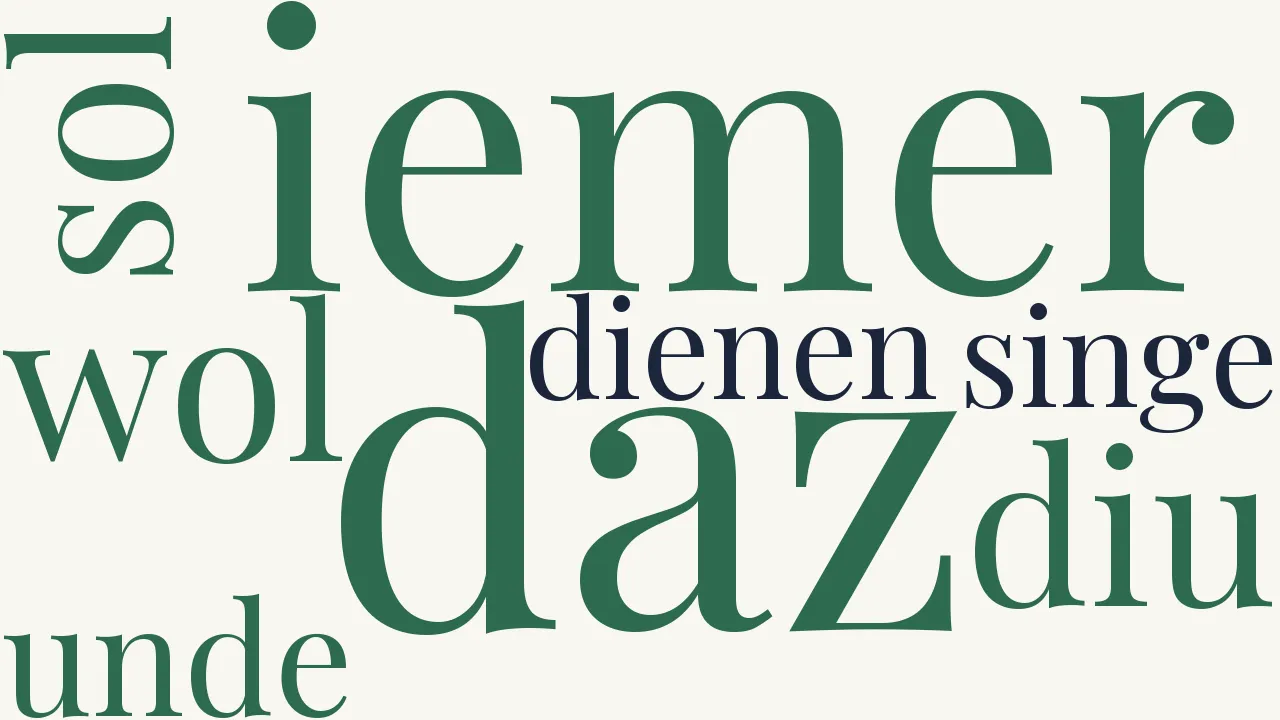 Wortwolke zu XXIV.   Solde ich iemer vrowen leit