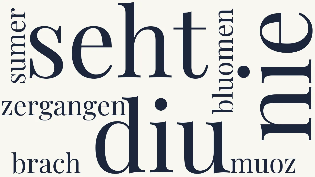 Wortwolke zu XXV. Uns ist zergangen