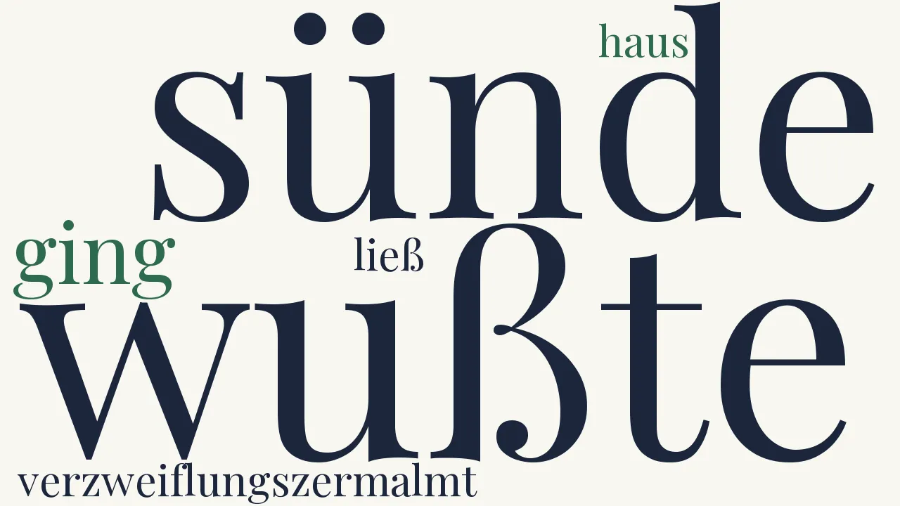 Wortwolke zu Im Strudel