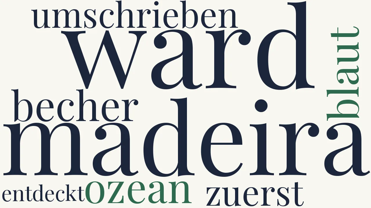 Wortwolke zu Madeira