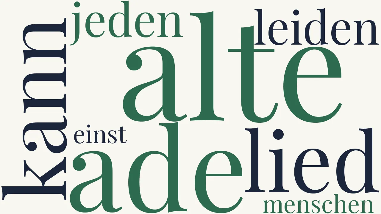 Wortwolke zu Abschied