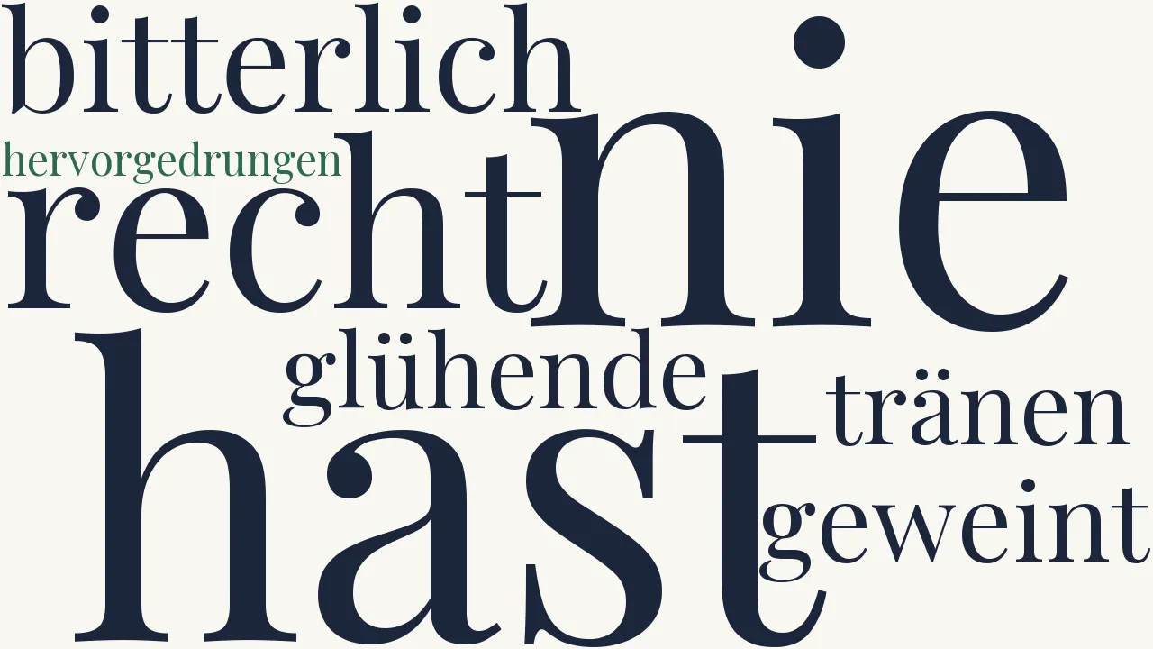 Wortwolke zu Hast du noch nie...