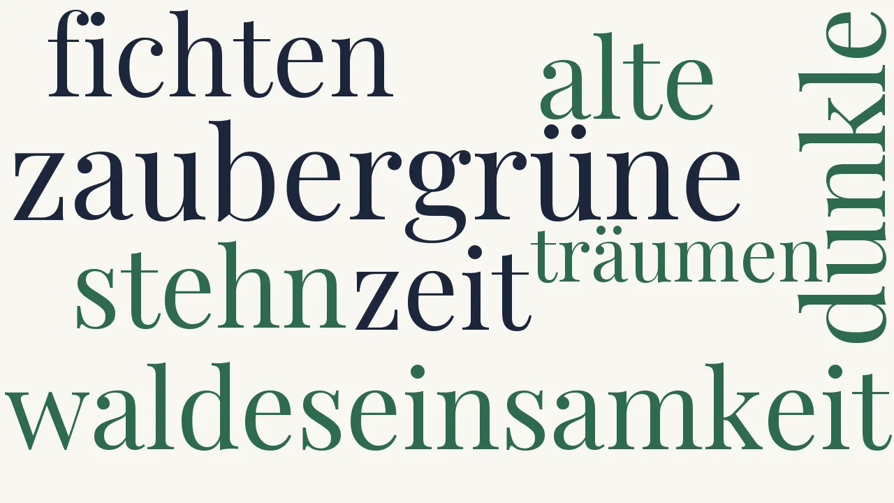 Wortwolke zu Waldeinsamkeit