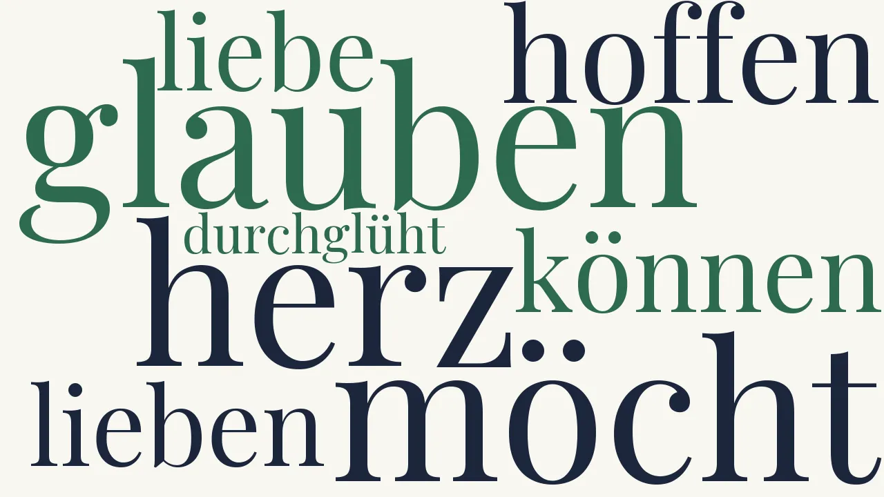 Wortwolke zu Bekenntniß
