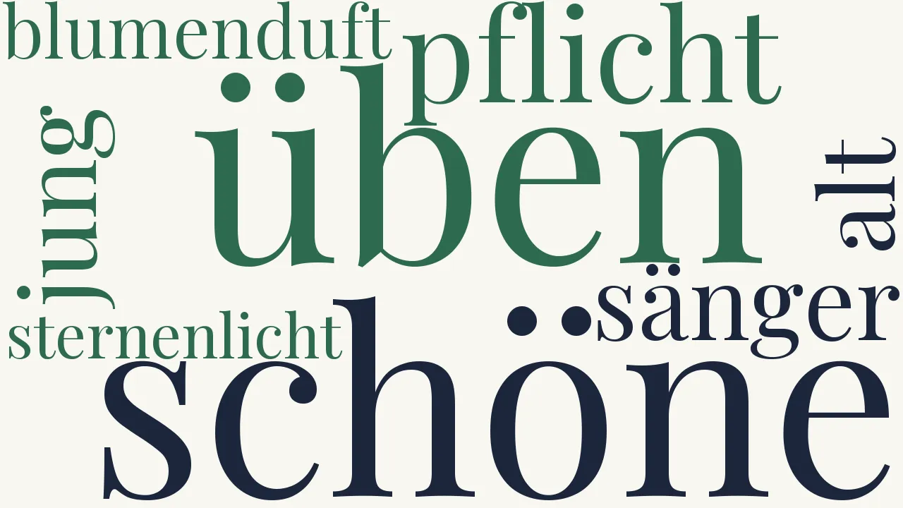 Wortwolke zu Die Sänger