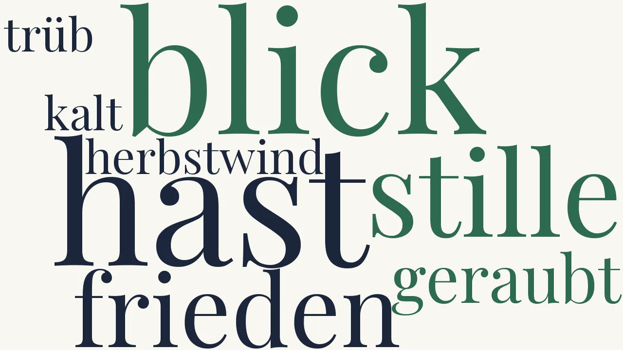 Wortwolke zu Herbstlied