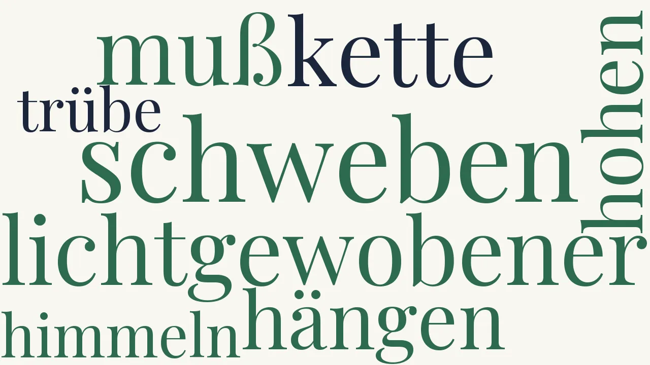 Wortwolke zu An lichtgewobener Kette