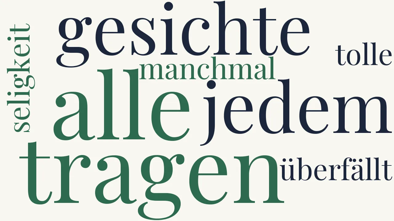 Wortwolke zu Der Verzückte