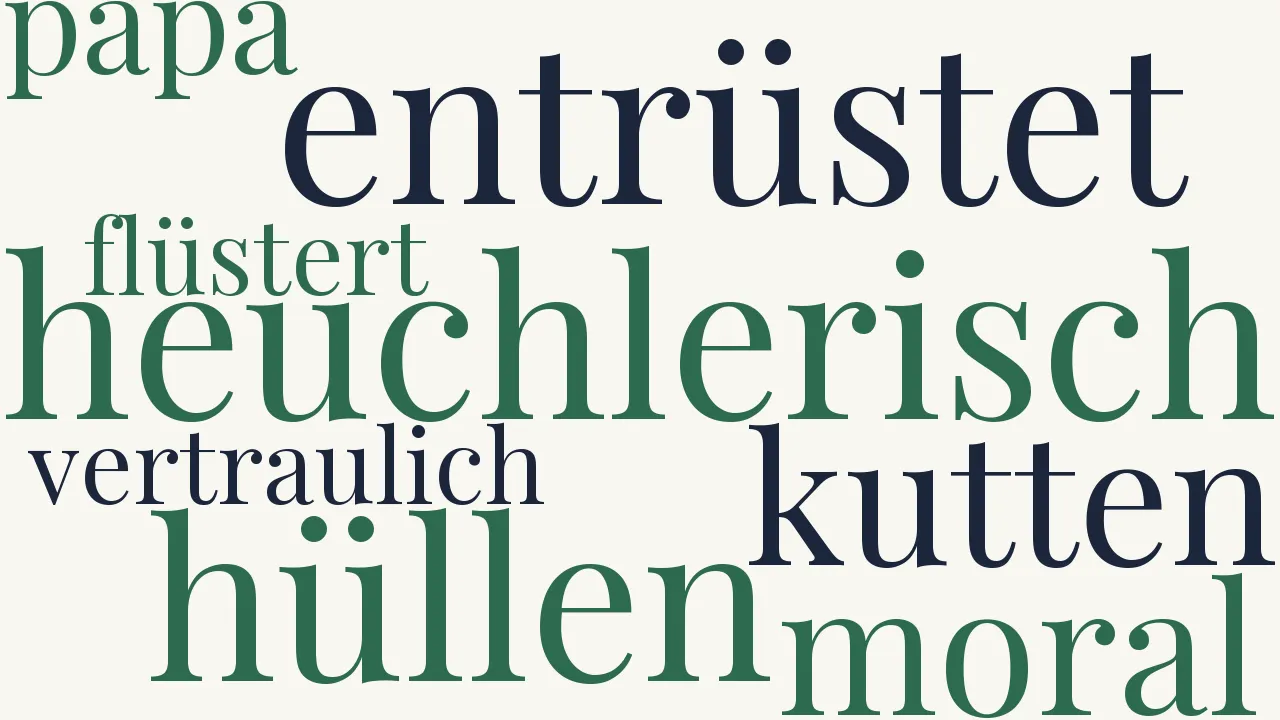 Wortwolke zu Einer Verdammten