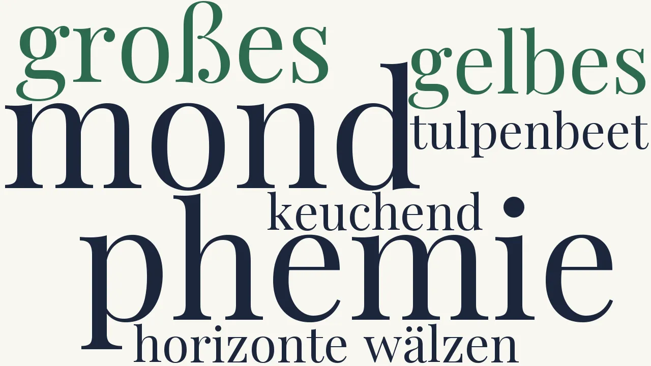 Wortwolke zu Liebeslied für Euphemia