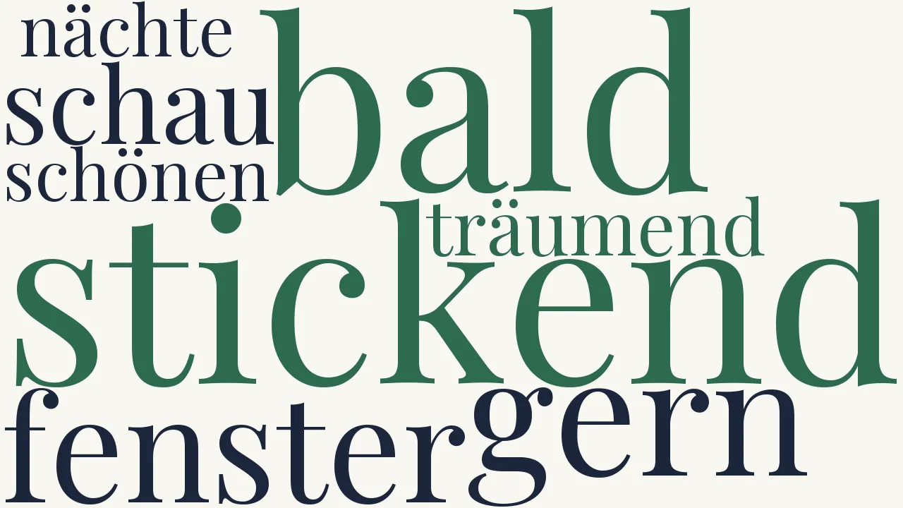 Wortwolke zu Nachtidyll