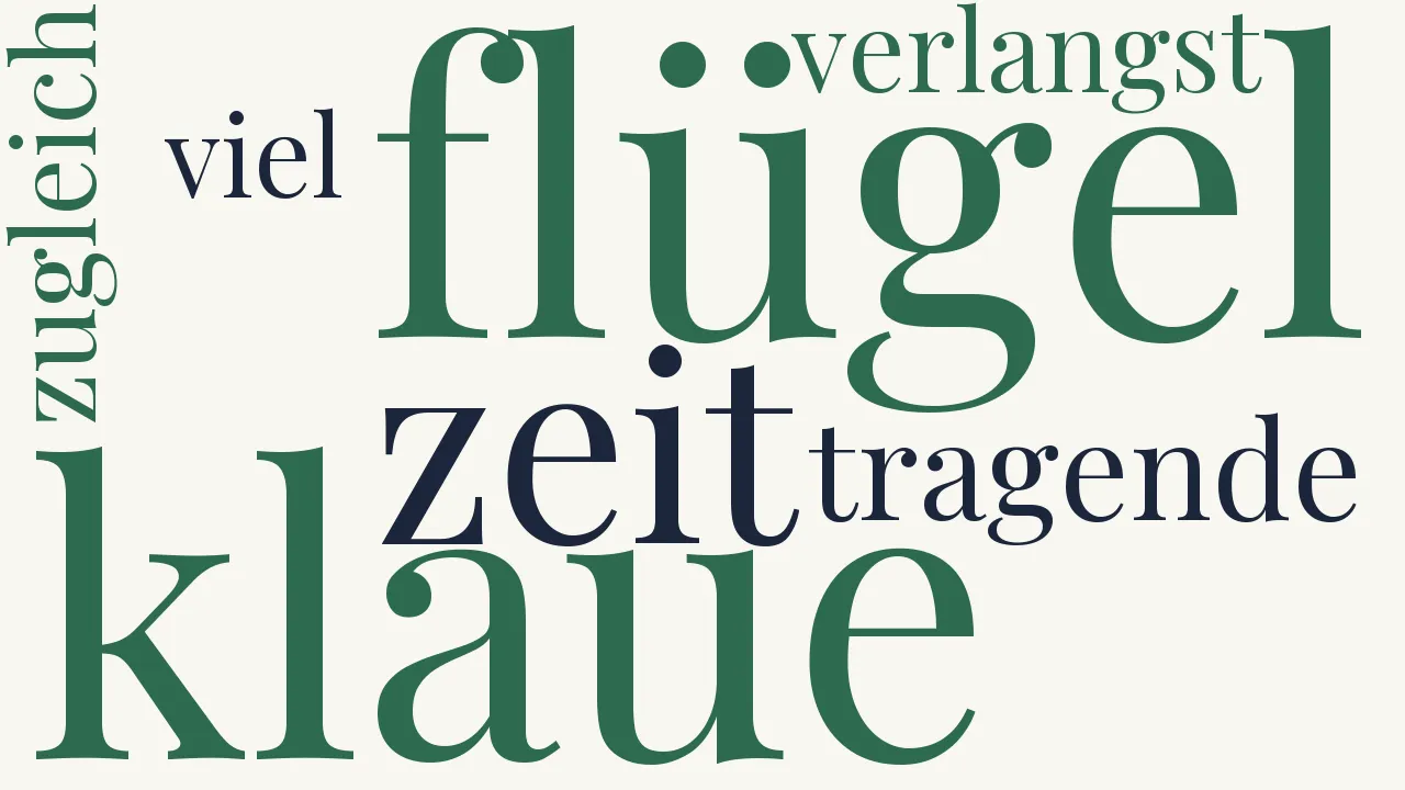 Wortwolke zu Die Dichter und die Zeit