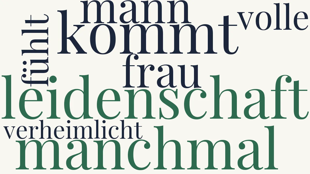 Wortwolke zu Leidenschaft