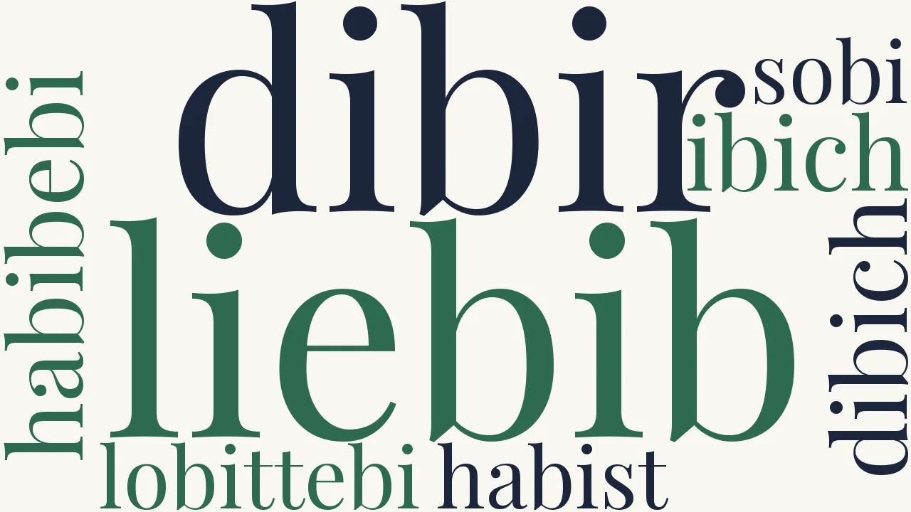 Wortwolke zu Gedicht in Bi-Sprache