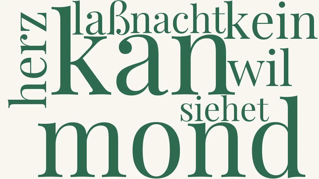 Wortwolke zu Traurige Nachtklage