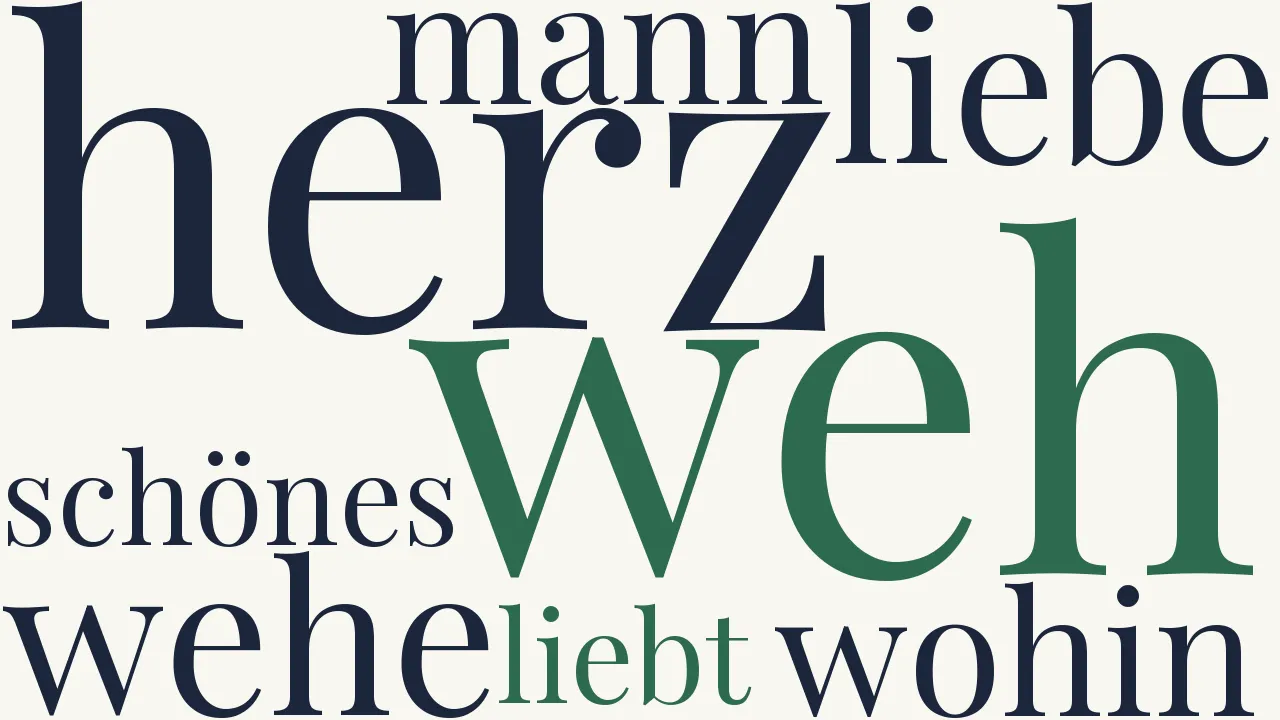 Wortwolke zu Liebe