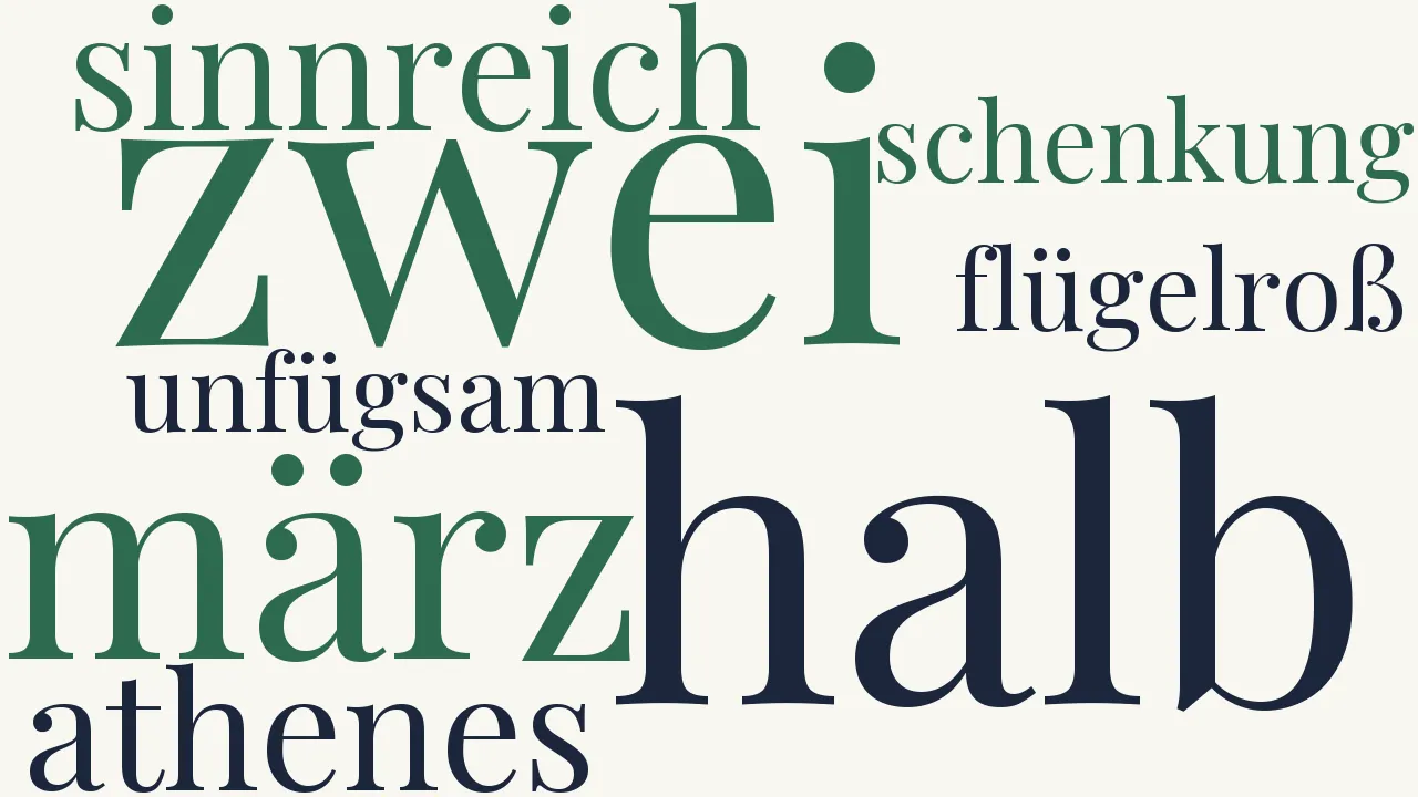 Wortwolke zu An Goethe