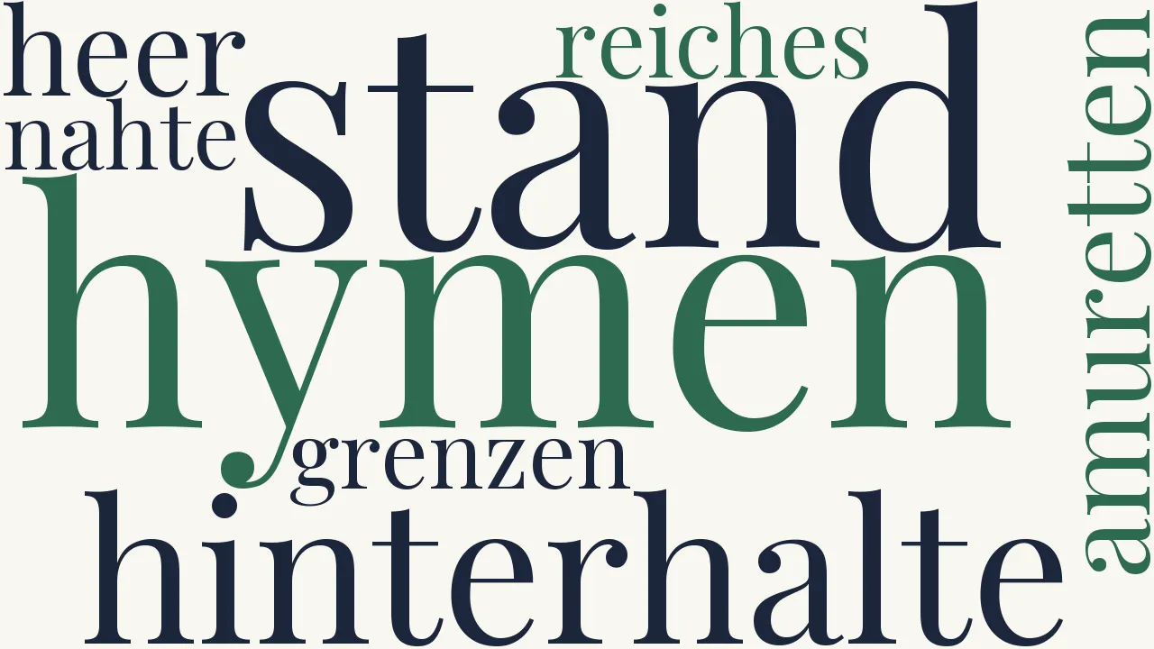 Wortwolke zu Hymen und die Truppen Amors