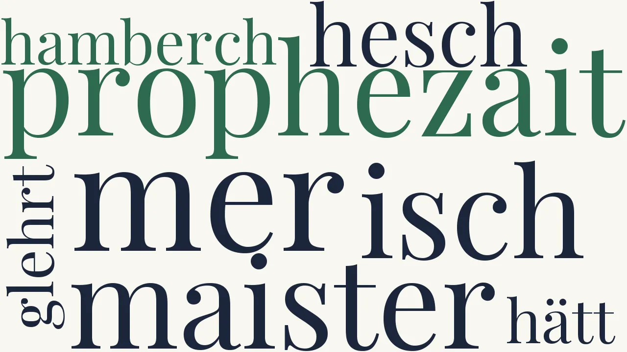 Wortwolke zu Der Schreinergesell