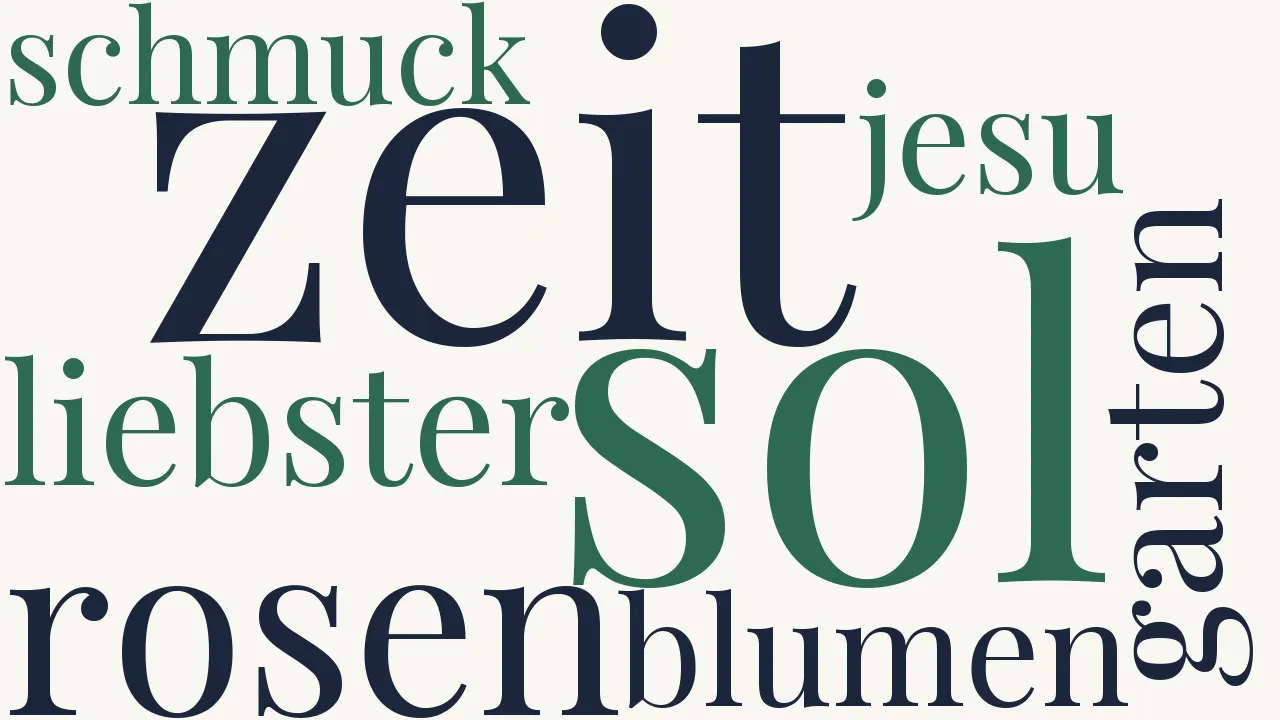 Wortwolke zu Blumen des Gartens