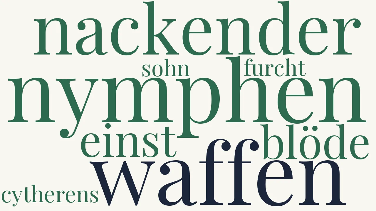 Wortwolke zu Amor und die Nymphen