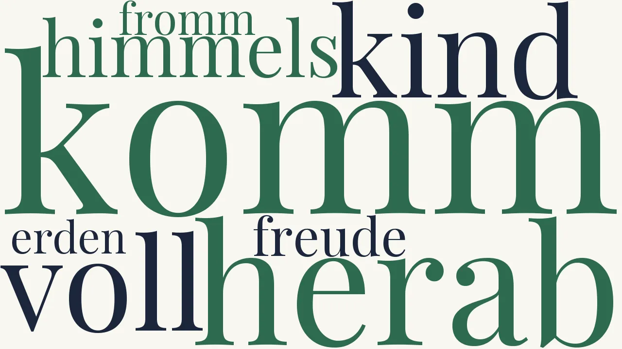 Wortwolke zu An die Freude