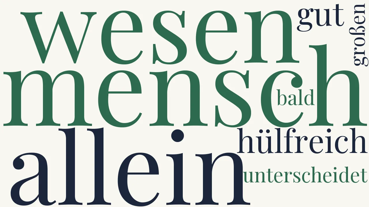 Wortwolke zu Das Göttliche