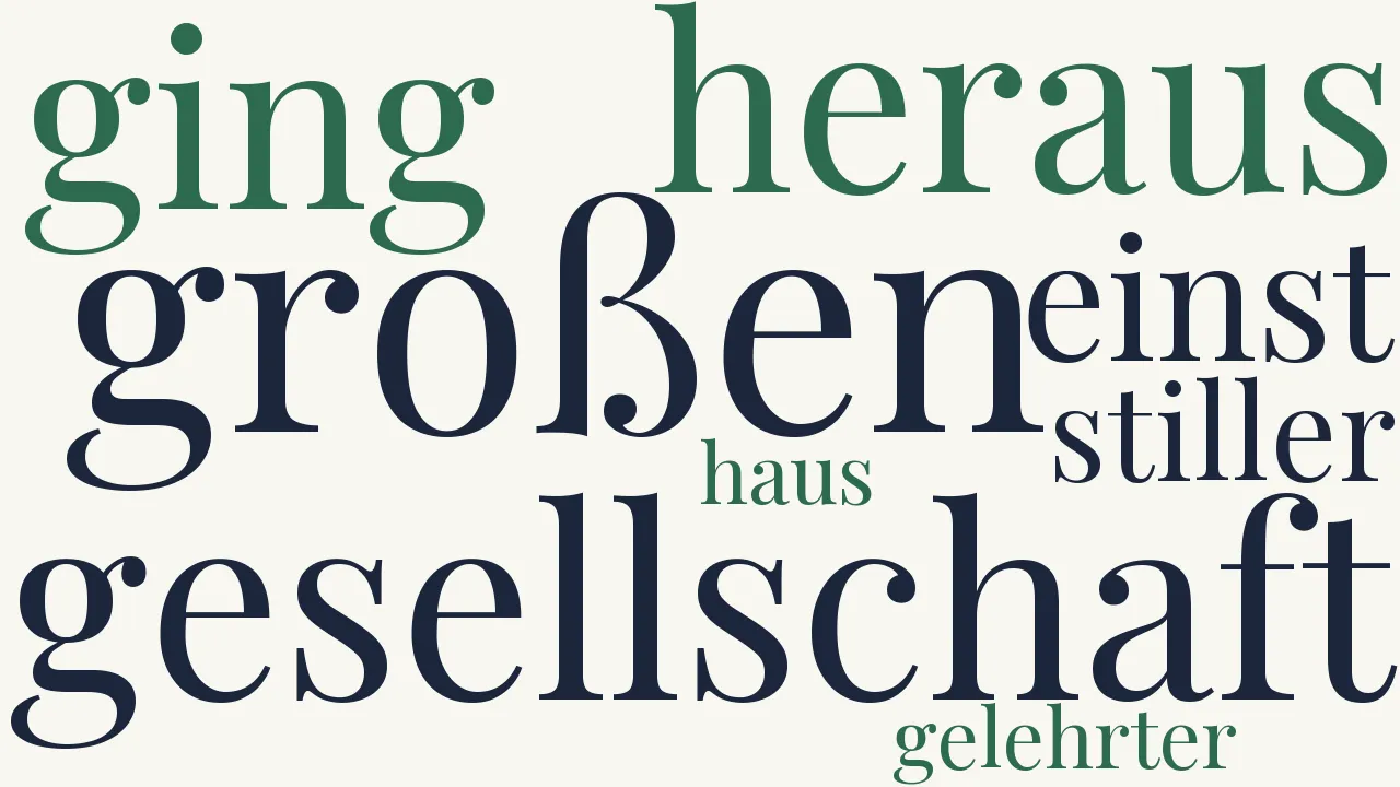 Wortwolke zu Der Gelehrte