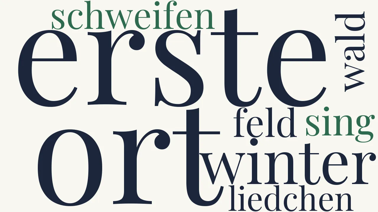 Wortwolke zu Der Musensohn