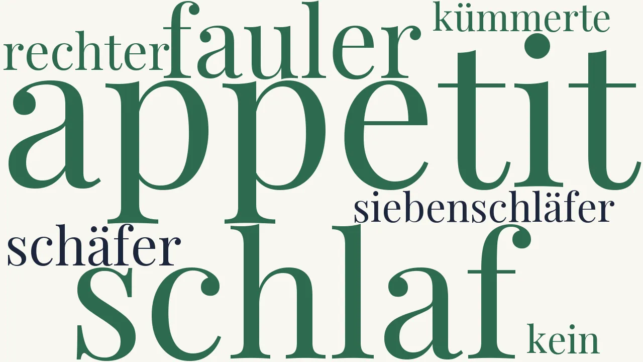 Wortwolke zu Der Schäfer