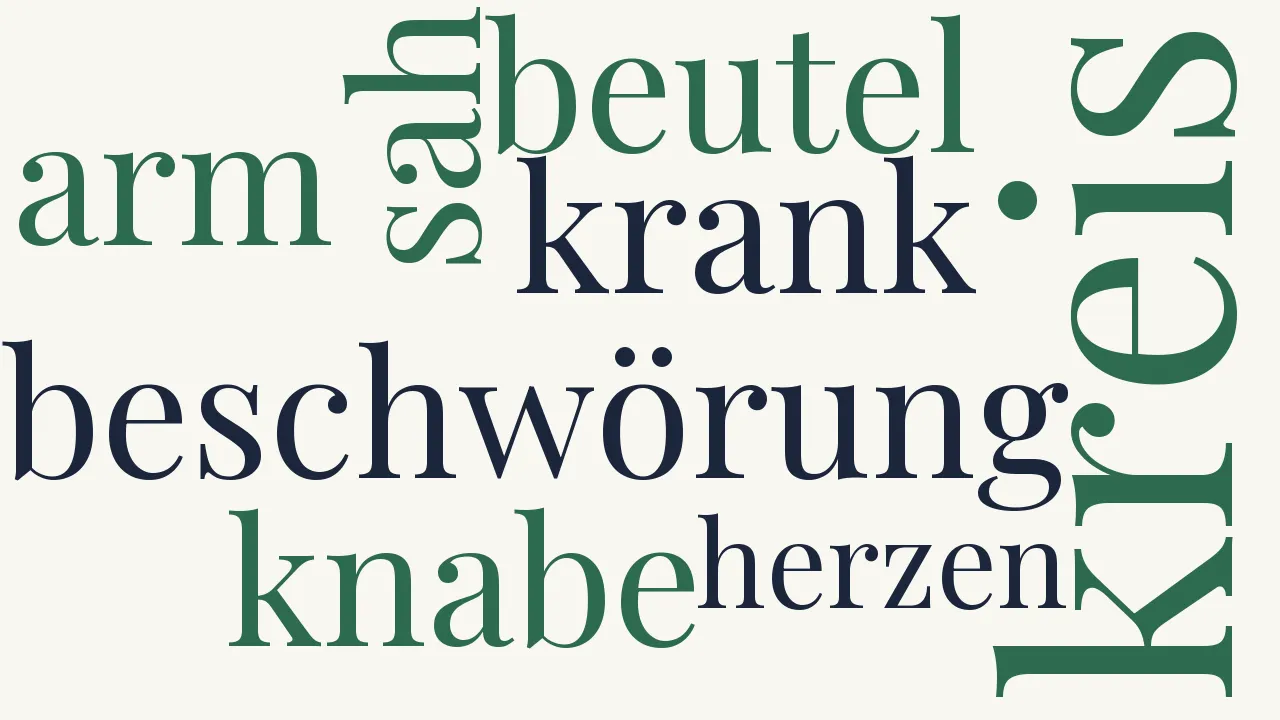 Wortwolke zu Der Schatzgräber