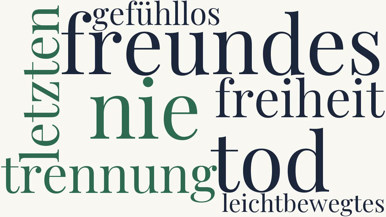 Wortwolke zu Dritte Ode