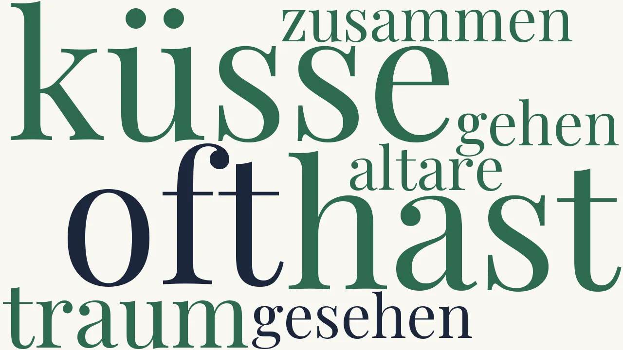 Wortwolke zu Glück und Traum