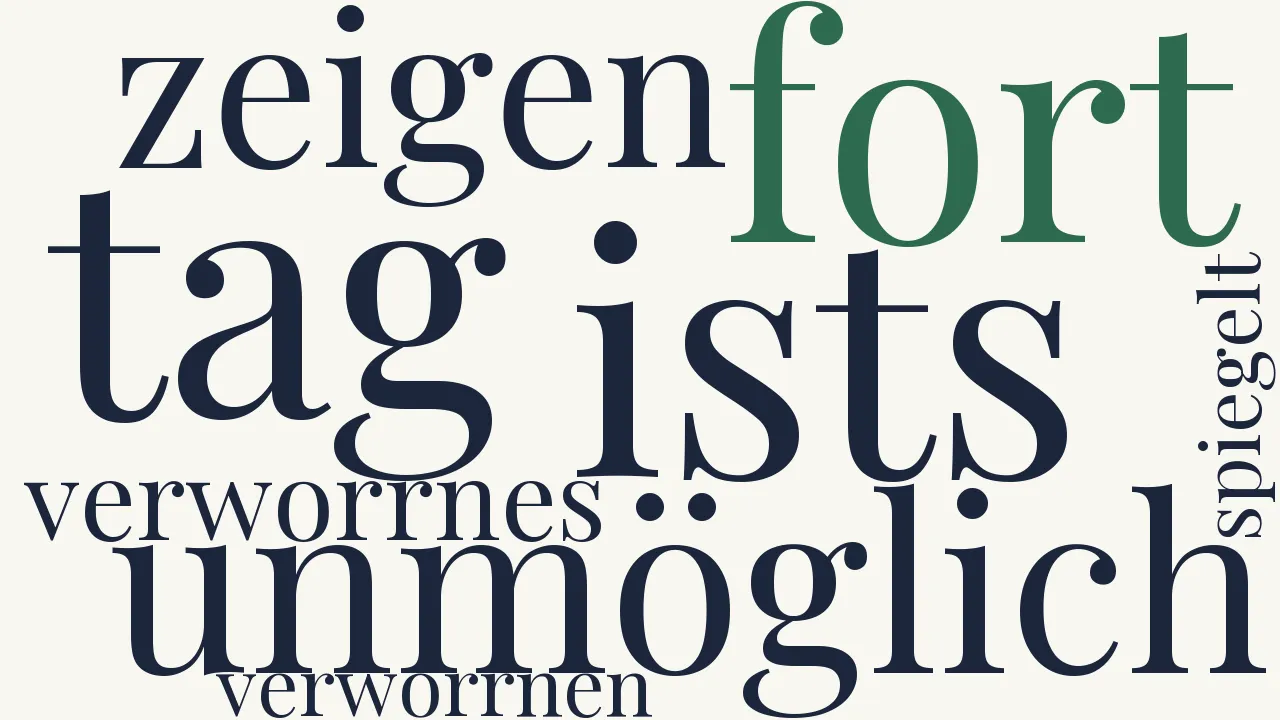 Wortwolke zu Heut und Ewig