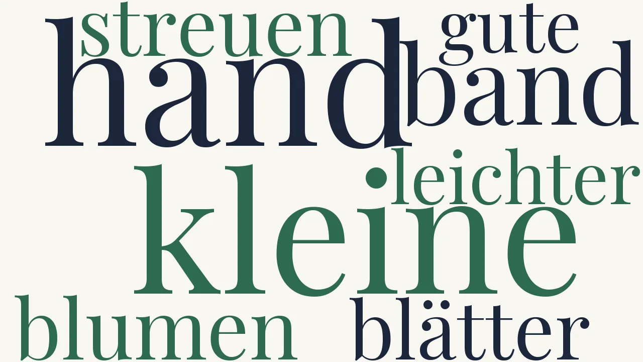 Wortwolke zu Mit einem gemalten Band