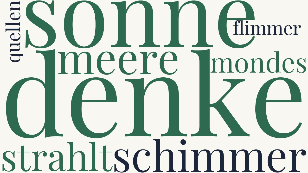 Wortwolke zu Nähe des Geliebten