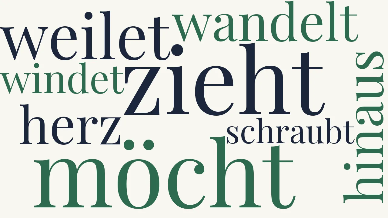 Wortwolke zu Sehnsucht