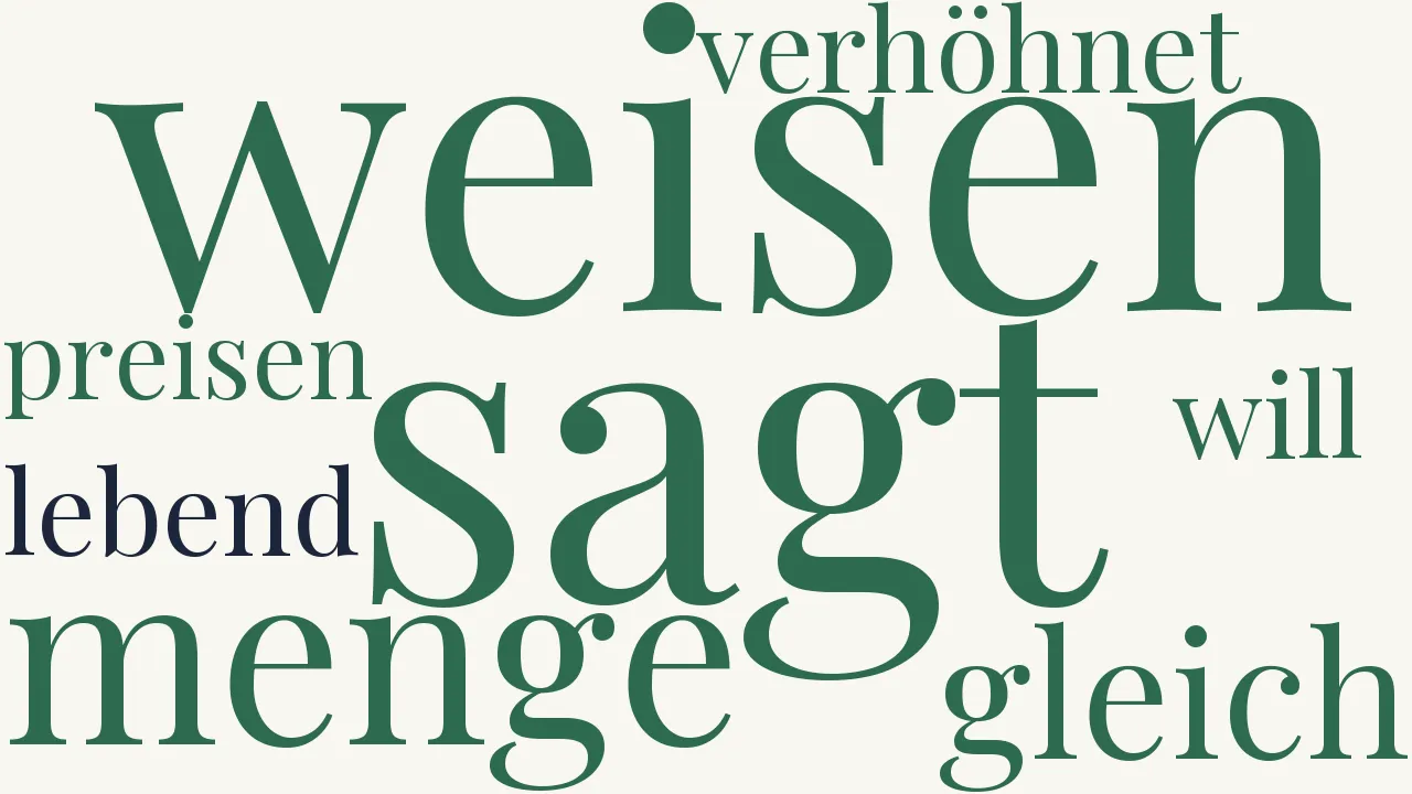 Wortwolke zu Selige Sehnsucht