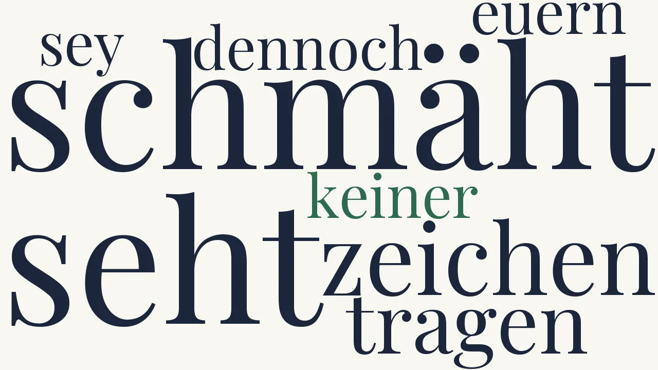 Wortwolke zu An die Tadler