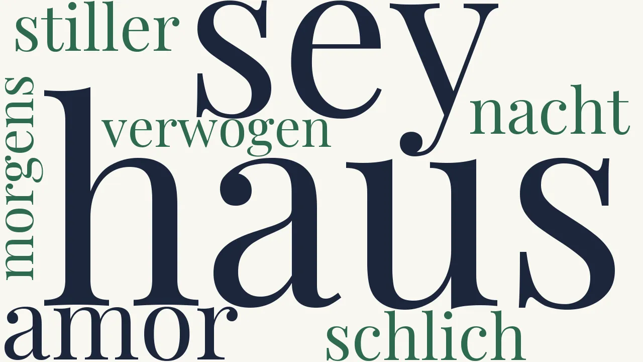 Wortwolke zu Die Ueberraschte
