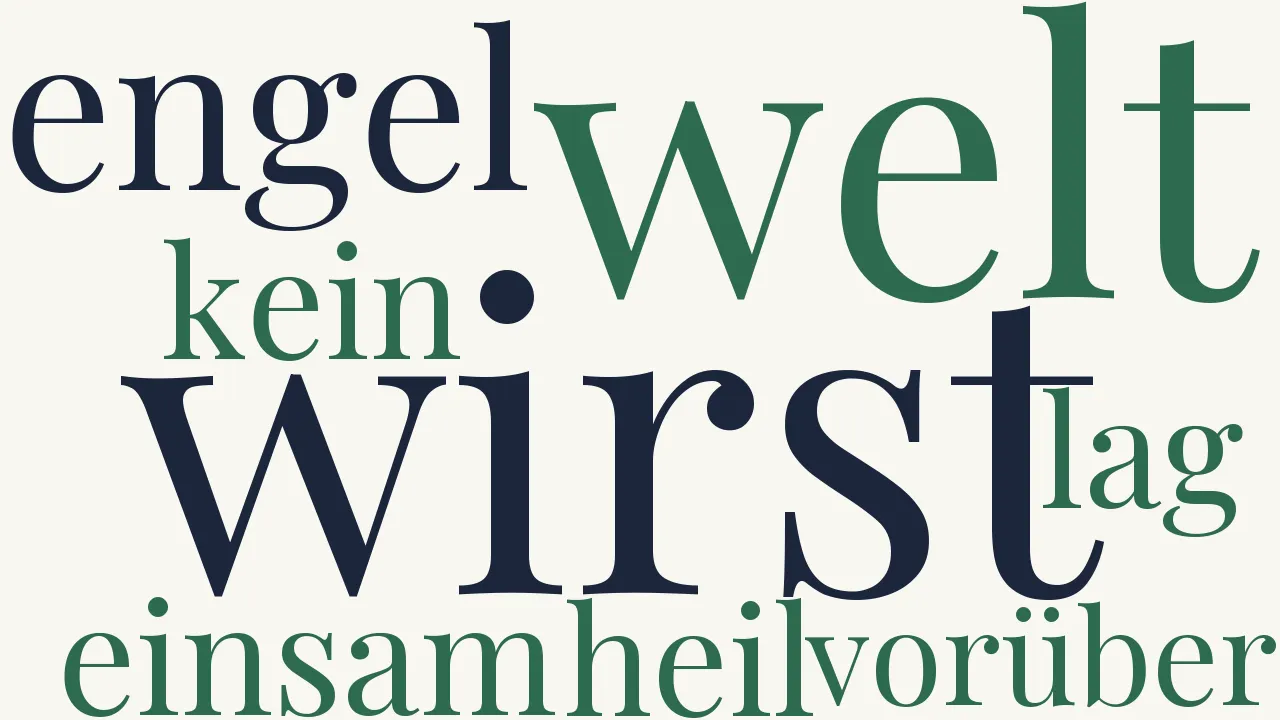 Wortwolke zu Die Wanderungen des Ahasverus - Erste Wanderung I.