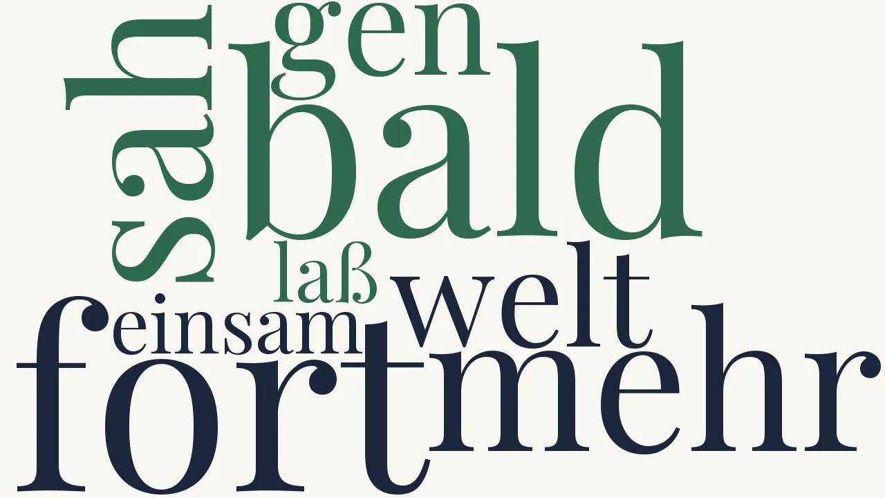 Wortwolke zu Todtenkränze III.