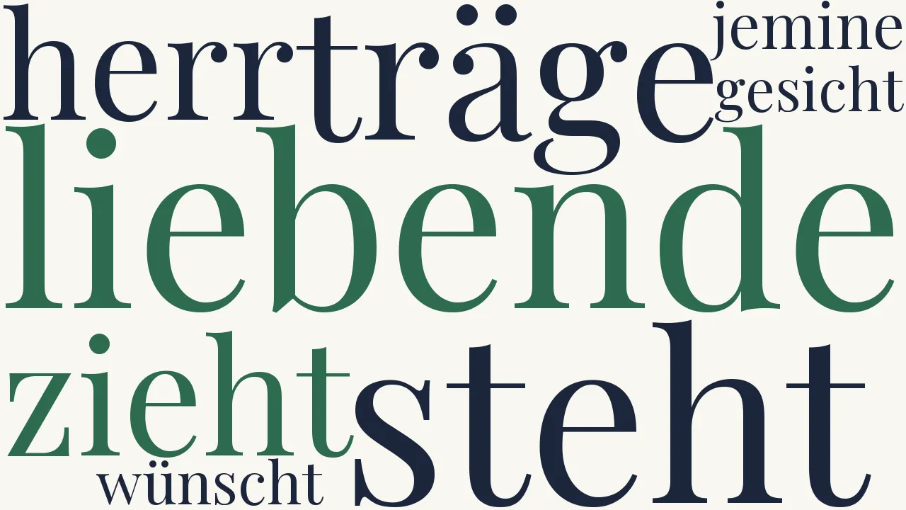 Wortwolke zu Der Liebende