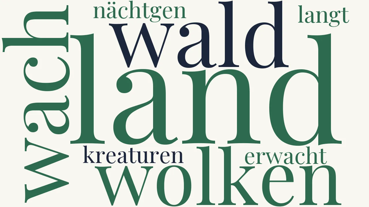 Wortwolke zu Der Maler