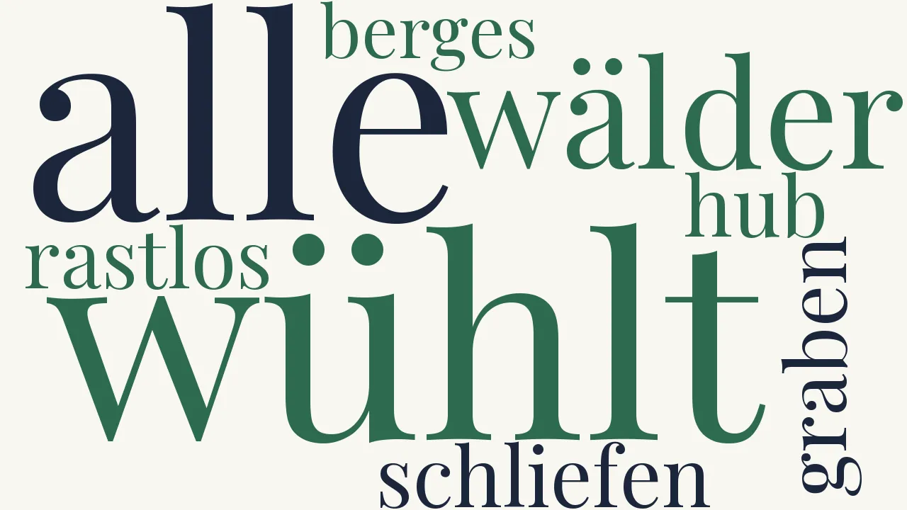 Wortwolke zu Der Schatzgräber