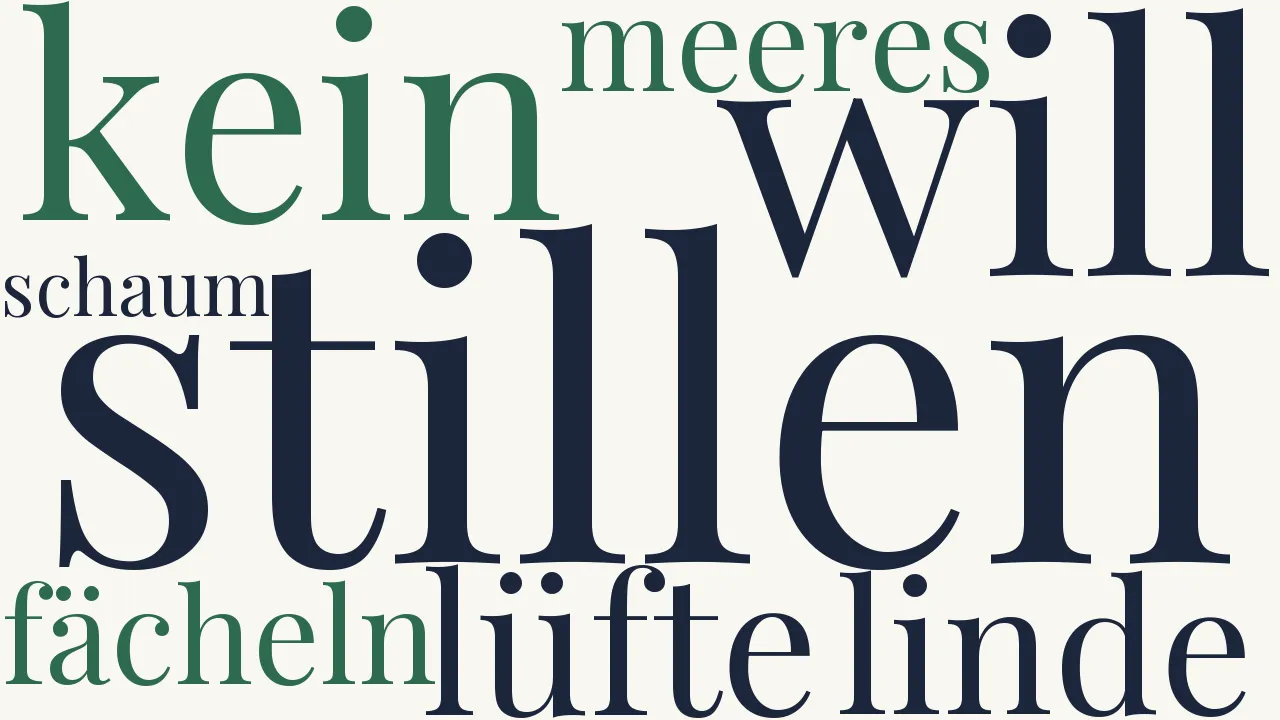 Wortwolke zu Der Schiffer