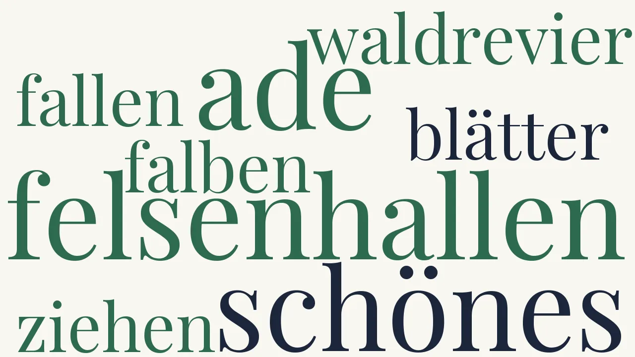 Wortwolke zu Der Vögel Abschied