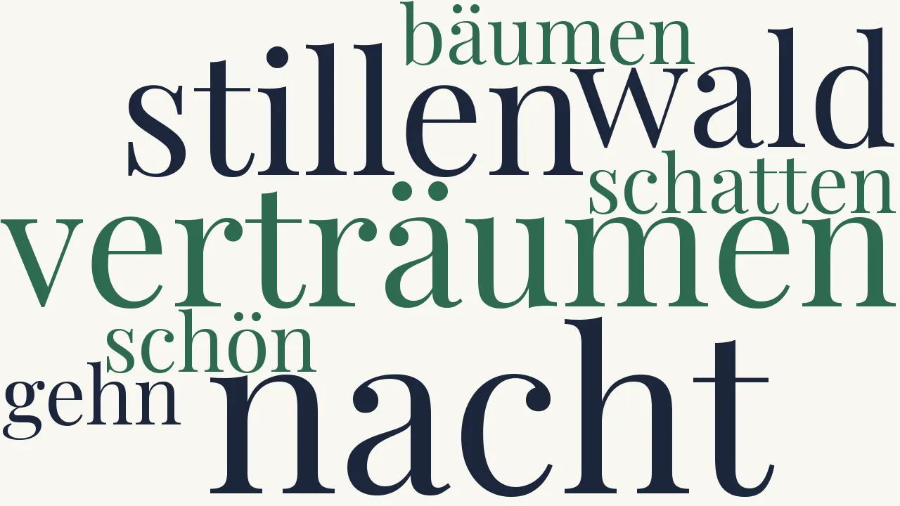 Wortwolke zu Die Nacht